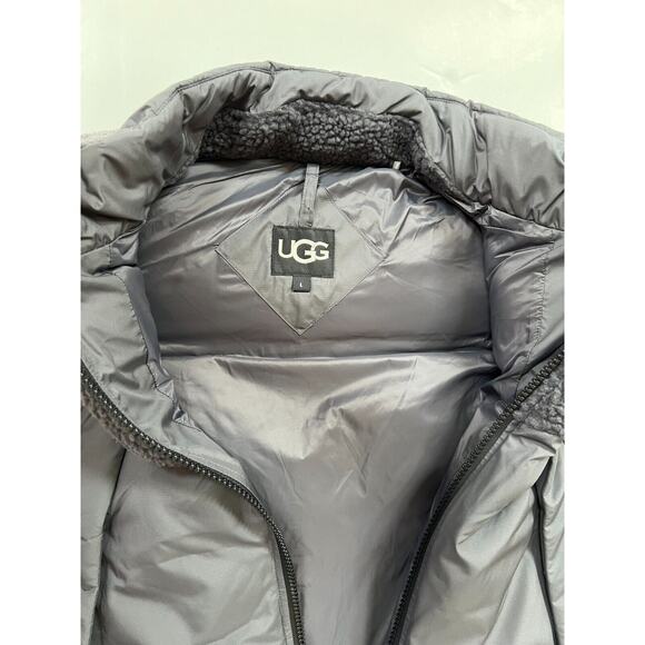 UGG Men's Zoltan Sherpa Puffer Vest Gray Size L NWT - Picture 12 of 12